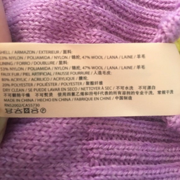 New Juicy Couture Girls Pom Pom Beanie Purple Blue $48 - Picture 6 of 6